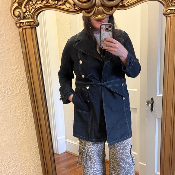 Nine & Compant Denim Trench Coat - Picture 2 of 11